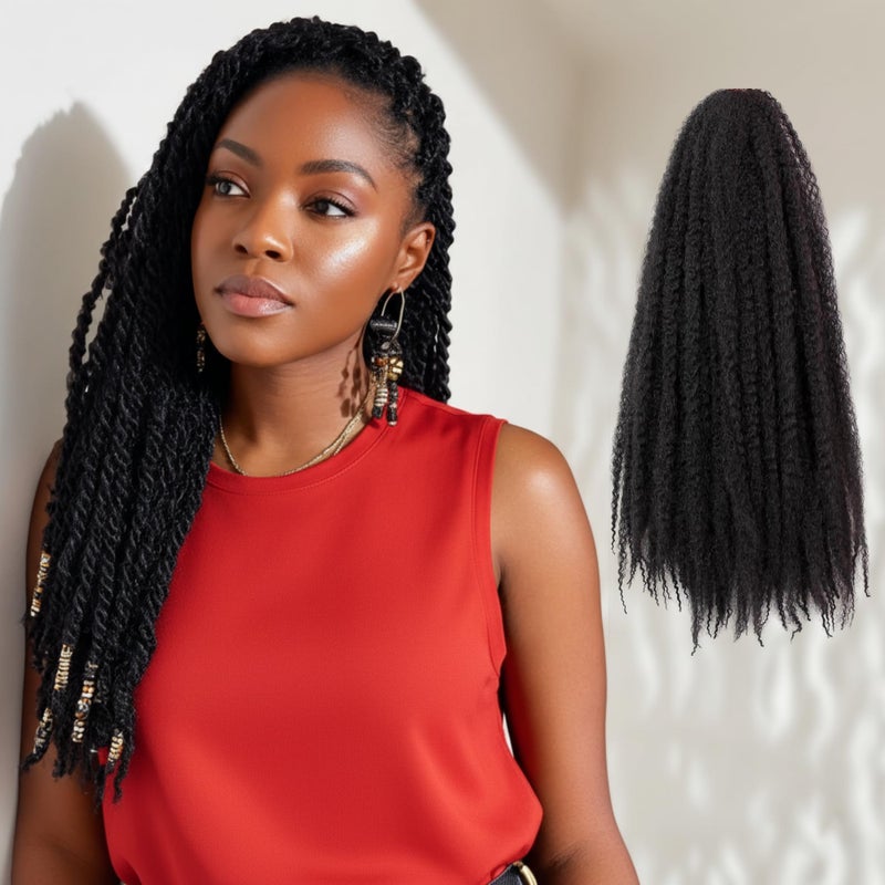 ROKTRESS Marley Twist Braiding Hair - 24 Inch, 6 Packs, Afro, Faux Locs, Spring Twist, Butterfly Locs, Synthetic - Image 1
